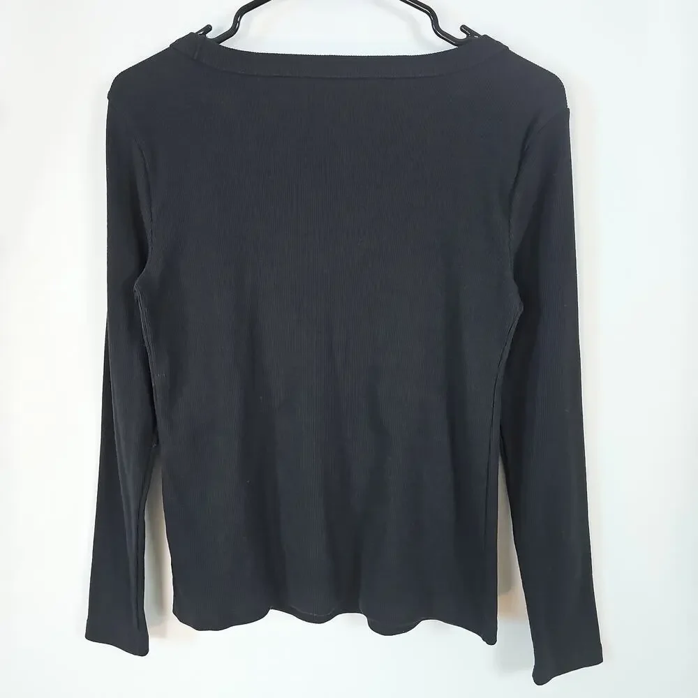 Old Navy Womens Sz. XL Petite,Ribbed Knit/V-neck/Long Sleeve Shirt/3-Pack Bundle